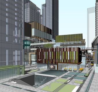 现代商场办公楼综合体